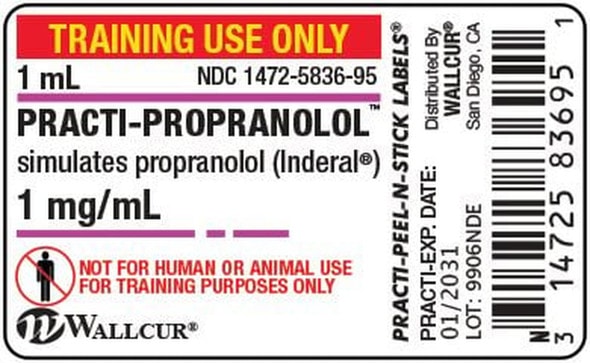 Practi-Propranolol (1 mg/mL) 1 mL Practi-Ampules Label - 100 Count