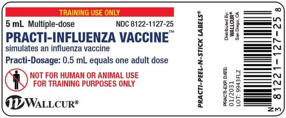 Practi-Influenza Vaccine 5 mL Label for Practi-Vial - 100 Count