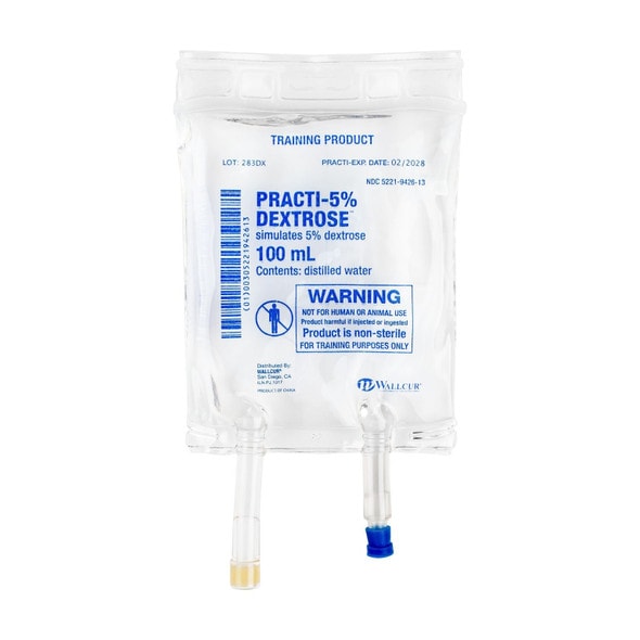 Practi-5% Dextrose, Simulated Medication