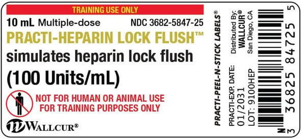 Practi-Heparin Peel-N-Stick Vial Labels - 100 Count