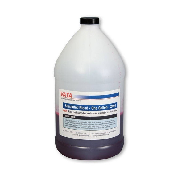 Simulated Blood-Same Viscosity As Real Blood-Stain Resistant- One Gallon Simulated Blood-Same Viscosity As Real Blood-Stain Resistant- One Gallon