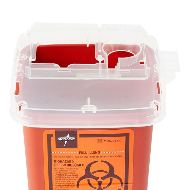 Phlebotomy Sharps Container, Red, 1 qt.