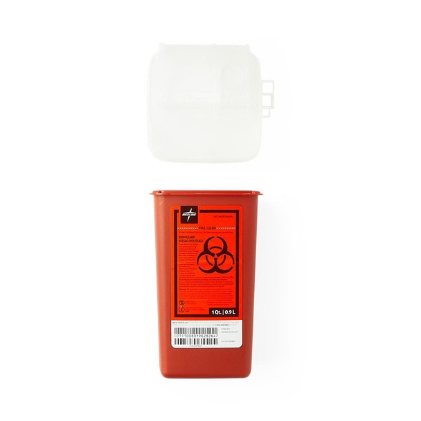Phlebotomy Sharps Container, Red, 1 qt.