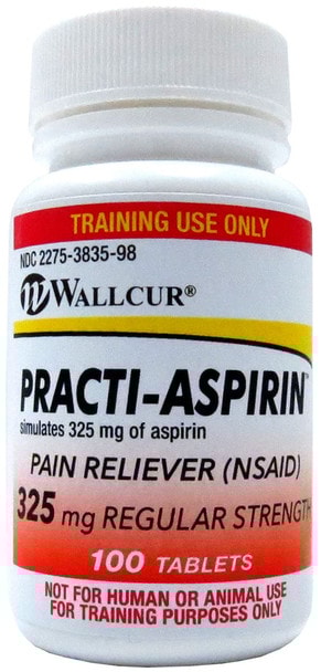 Practi-Aspirin Oral Medication, Simulated Medication