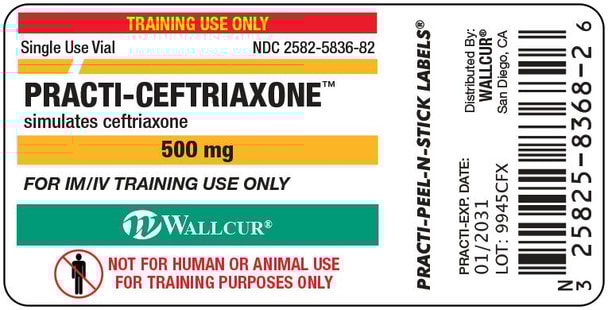 Practi-Ceftriaxone Peel-N-Stick Vial Labels - 100 Count