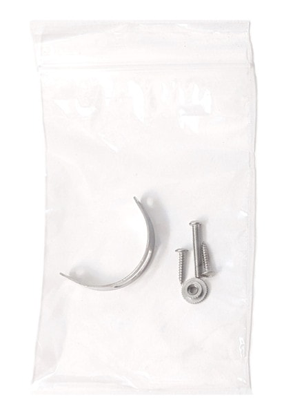 Plastic bag with hardware kit for the arm.