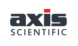 logo for Axis Scientific on a black background.